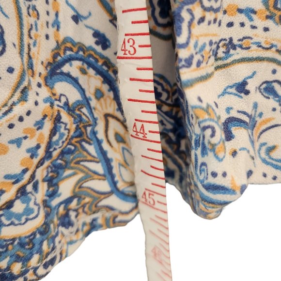 NWT Lucky Brand Blue Paisley Puff Sleeved Bohemian Midi Dress Size M - Picture 16 of 16